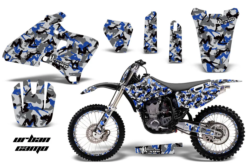 Yamaha YZ250 4 Stroke Dirt Bike Graphic Kit - 1998-2002 Urban Camo Blue