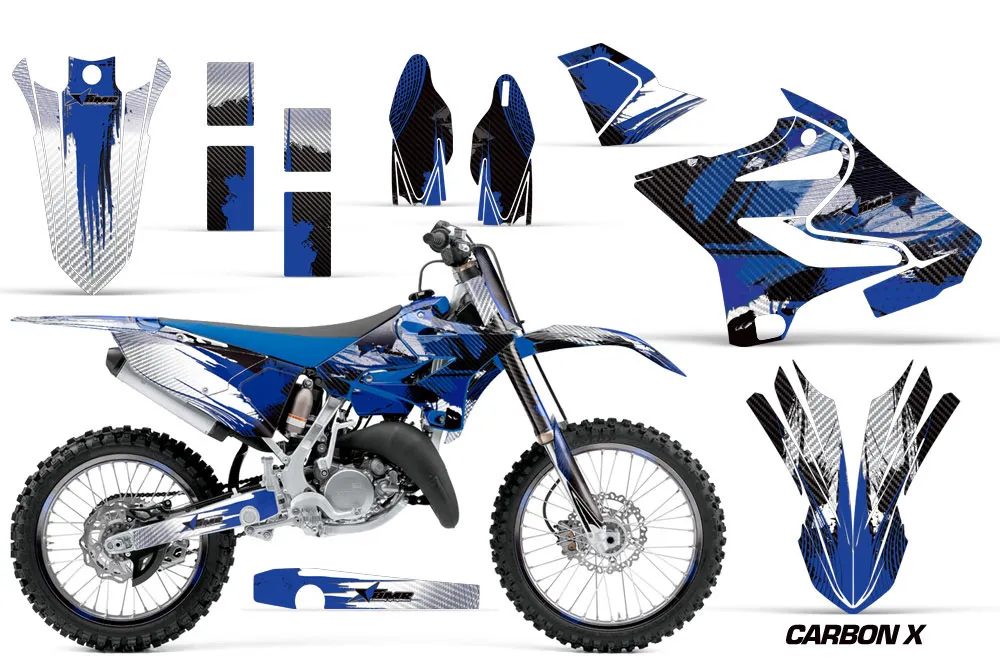 Yamaha YZ250 Dirt Bike Graphic Kit - 2015-2021 Carbon X Blue
