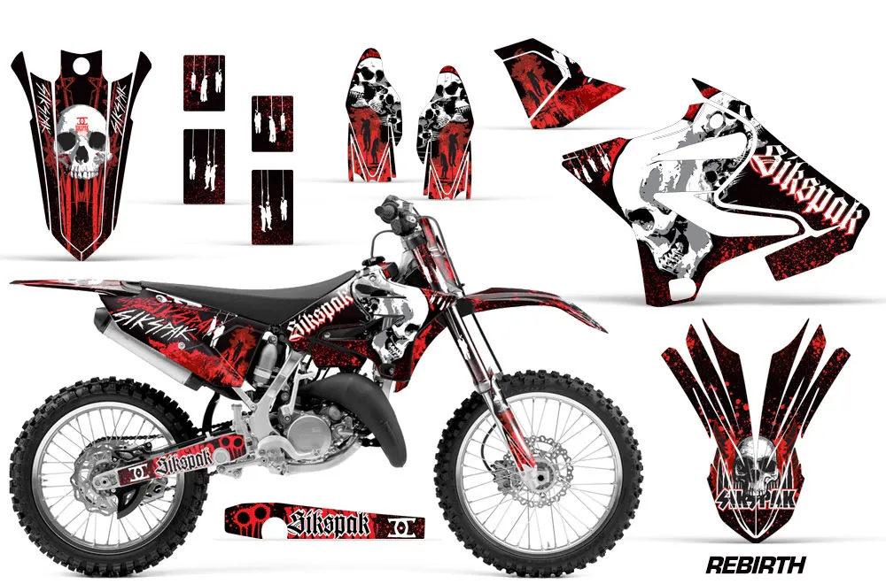 Yamaha YZ250 Dirt Bike Graphic Kit - 2015-2021 Rebirth Red