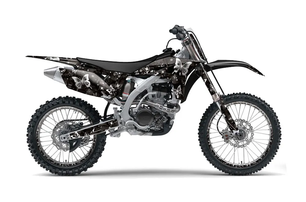 Yamaha YZ250 F 4 Stroke Dirt Bike Graphic Kit - 2010-2013 Butterfy Black