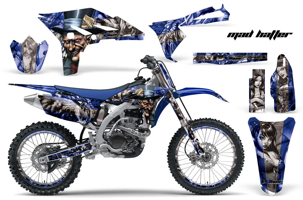 Yamaha YZ250 F 4 Stroke Dirt Bike Graphic Kit - 2010-2013 Mad Hatter Blue