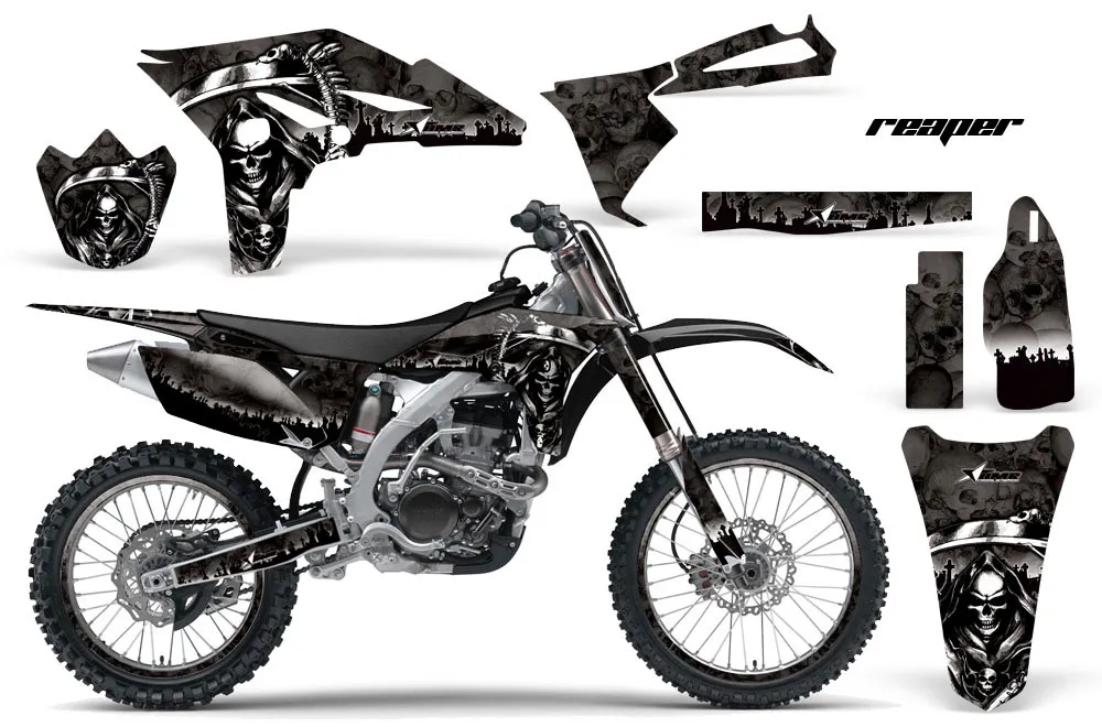 Yamaha YZ250 F 4 Stroke Dirt Bike Graphic Kit - 2010-2013 Reaper Black