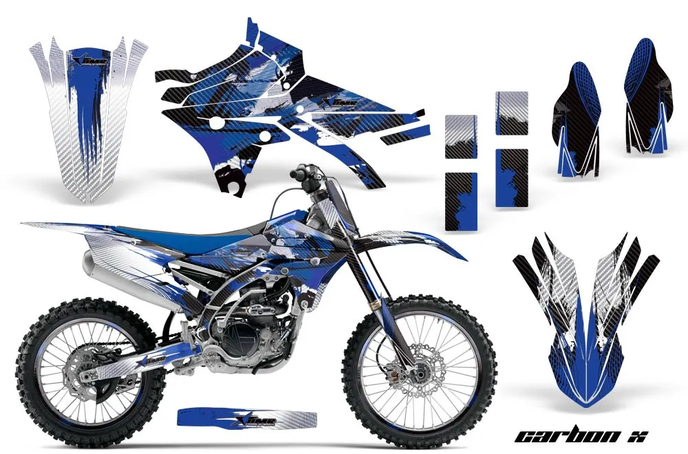 Yamaha YZ250 F Dirt Bike Graphic Kit - 2014-2018 Carbon X Blue