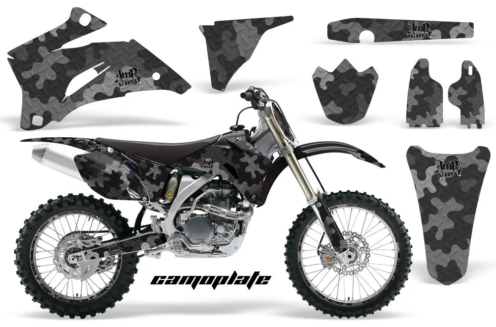 Yamaha YZ250F / YZ450F Dirt Bike Graphic Kit - 2006-2009 Camoplate Black