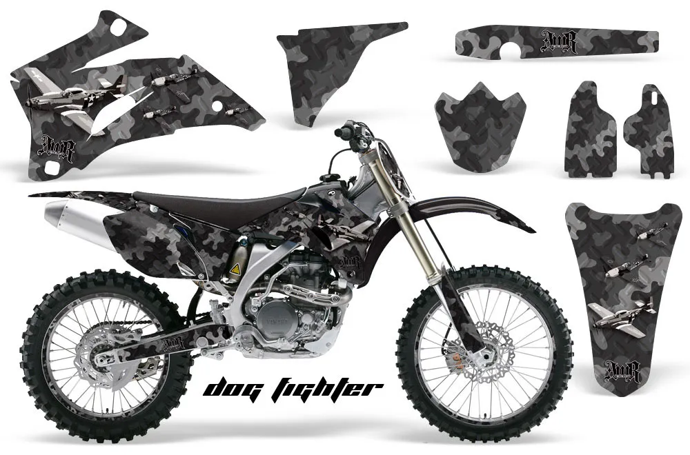 Yamaha YZ250F / YZ450F Dirt Bike Graphic Kit - 2006-2009 Dog Fighter Black
