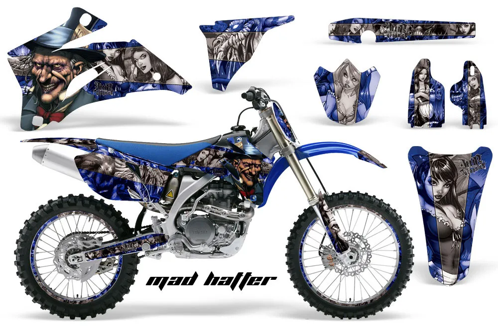 Yamaha YZ250F / YZ450F Dirt Bike Graphic Kit - 2006-2009 Mad Hatter Blue