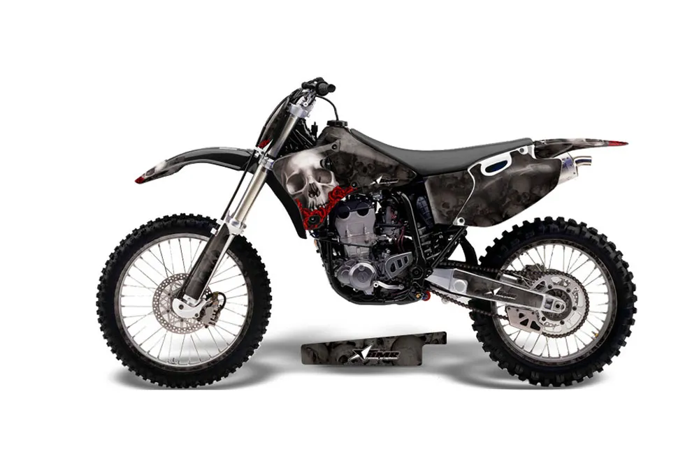 Yamaha YZ400 4 Stroke Dirt Bike Graphic Kit - 1998-2002 Bone Collector Black