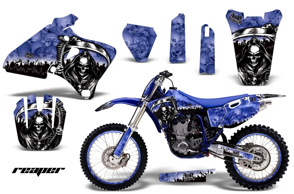 Yamaha YZ400 4 Stroke Dirt Bike Graphic Kit - 1998-2002 Reaper Blue