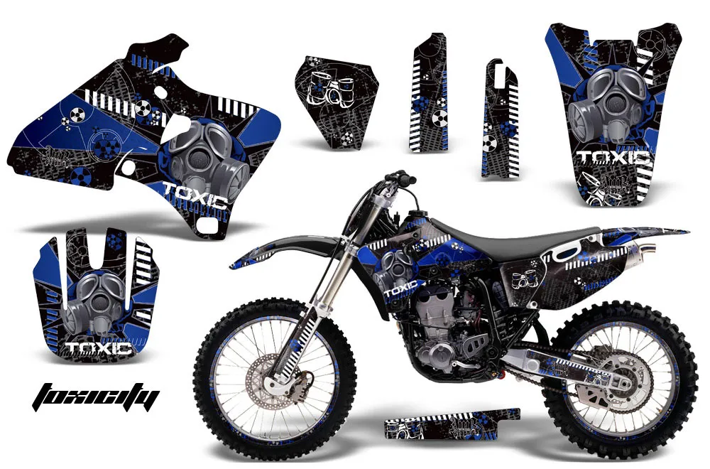 Yamaha YZ400 4 Stroke Dirt Bike Graphic Kit - 1998-2002 Toxicity Blue