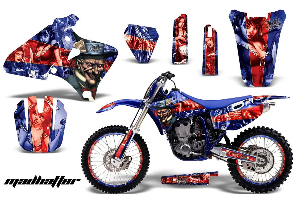 Yamaha YZ426 F 4 Stroke Dirt Bike Graphic Kit - 1998-2002 Mad Hatter Red