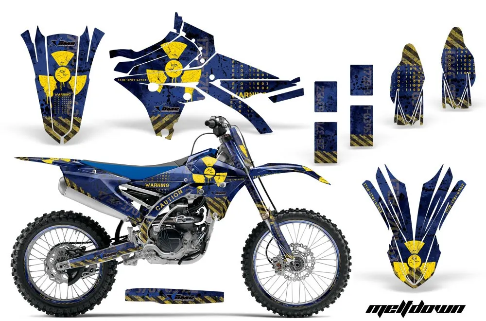 Yamaha YZ450 F Dirt Bike Graphic Kit - 2014-2017 Meltdown Yellow
