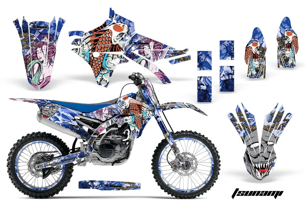 Yamaha YZ450 F Dirt Bike Graphic Kit - 2014-2017 Tsunami Blue