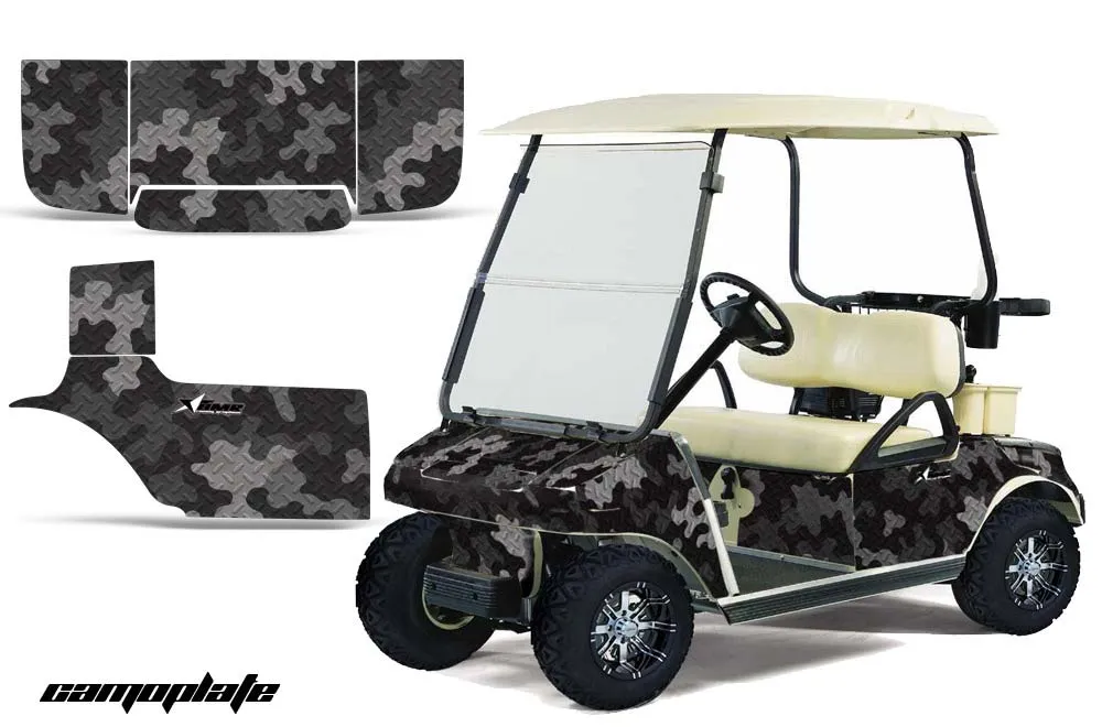 Club Car Golf Cart Graphic Kit - 1983-2014 Camoplate Black