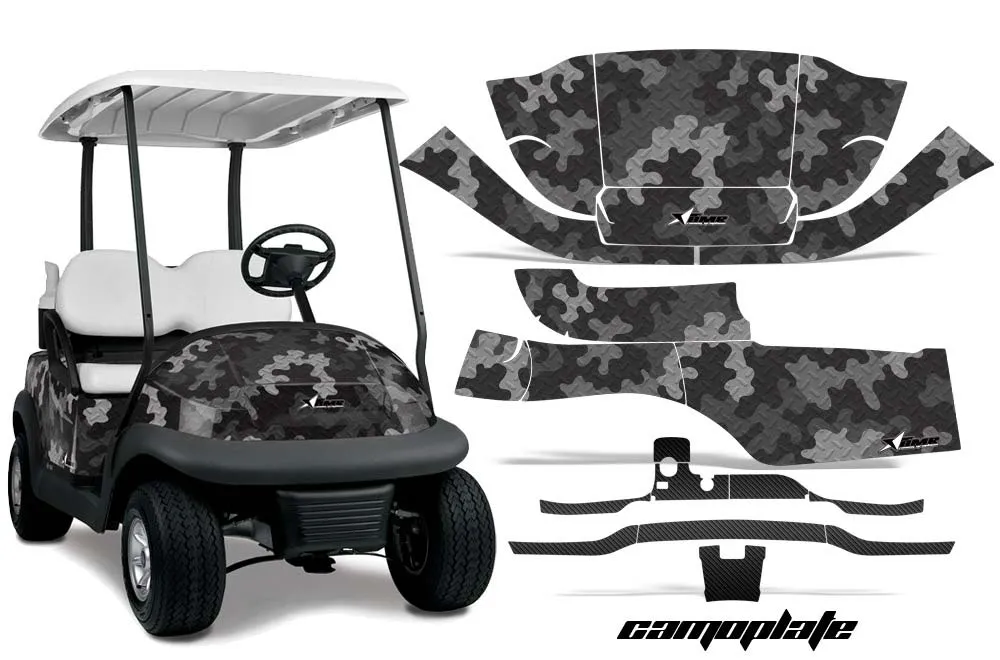 Club Car Precedent I2 Golf Cart Graphic Kit - 2004-2017 Camoplate Black