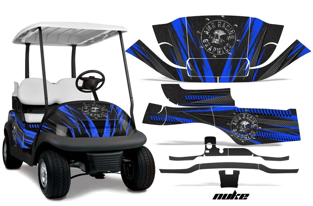 Club Car Precedent I2 Golf Cart Graphic Kit - 2004-2017 Nuke Blue