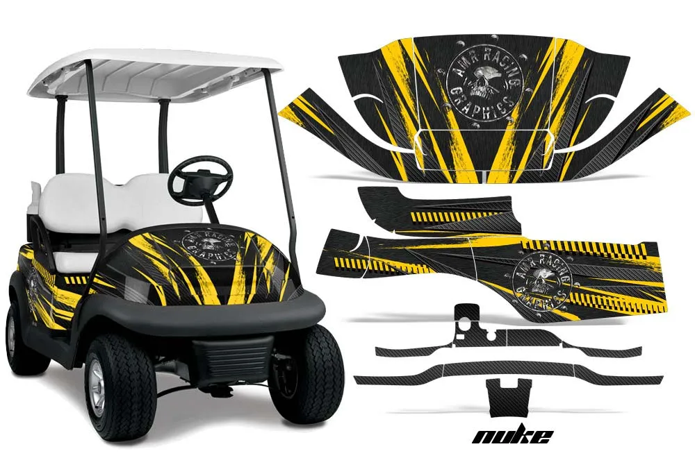 Club Car Precedent I2 Golf Cart Graphic Kit - 2004-2017 Nuke Yellow