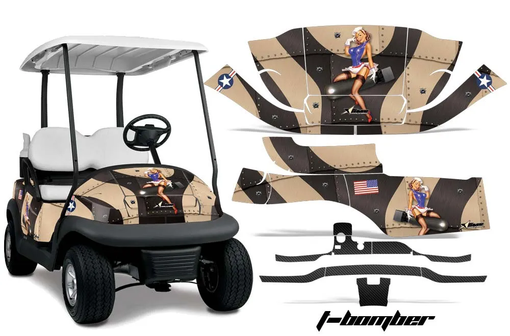 Club Car Precedent I2 Golf Cart Graphic Kit - 2004-2017 T Bomber Tan