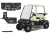 Club Car Golf Cart Graphic Kit - 1983-2014 Camoplate Black