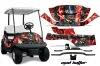 Club Car Precedent I2 Golf Cart Graphic Kit -2004-2017 Mad Hatter Black Red
