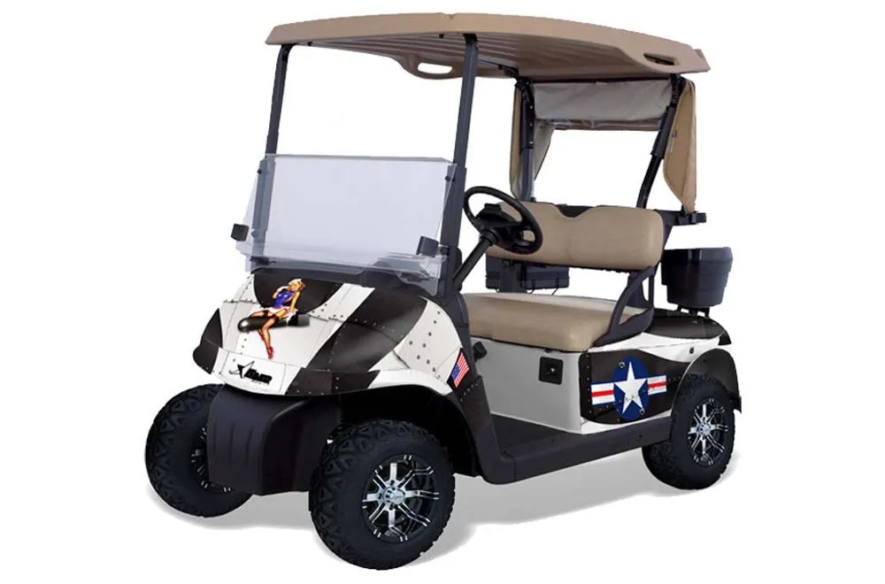 EZ-GO TXT Golf Cart Graphic Kit - 1994-2013 T Bomber White