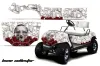 Yamaha G-Series Golf Cart Graphic Kit - 1995-2006 Bone Collector White