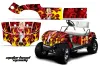 Yamaha G-Series Golf Cart Graphic Kit - 1995-2006 Motorhead Mandy Red