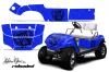 Yamaha G-Series Golf Cart Graphic Kit - 1995-2006 Silver Star Blue