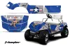 Yamaha G-Series Golf Cart Graphic Kit - 1995-2006 T Bomber Blue