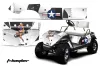 Yamaha G-Series Golf Cart Graphic Kit - 1995-2006 T Bomber White