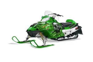 Arctic Cat Firecat F5 / F6 / F7 Sled Graphic Kit - 2003-2006 Bone Collector Green