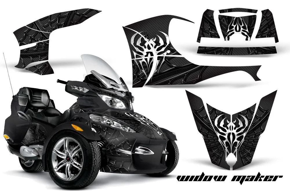Can Am BRP (RTS) Spyder Graphic Kit - 2010-2013 Widow Maker Black