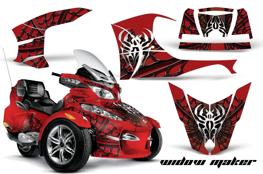 Can Am BRP (RTS) Spyder Graphic Kit - 2010-2013 Widow Maker Red