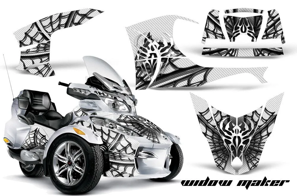 Can Am BRP (RTS) Spyder Graphic Kit - 2010-2013 Widow Maker White
