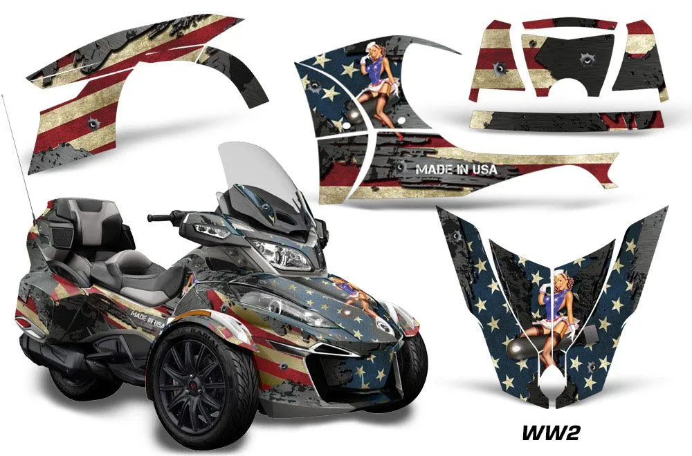 Can Am BRP (RTS) Spyder w/ Trim Kit Custom Graphic Kit - 2014-2019
