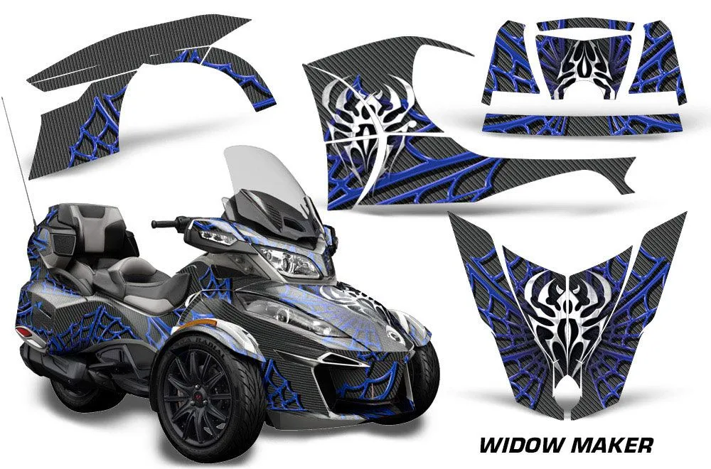 Can Am BRP (RTS) Spyder w/ Trim Kit Graphic Kit - 2014-2019 Widow Maker Blue