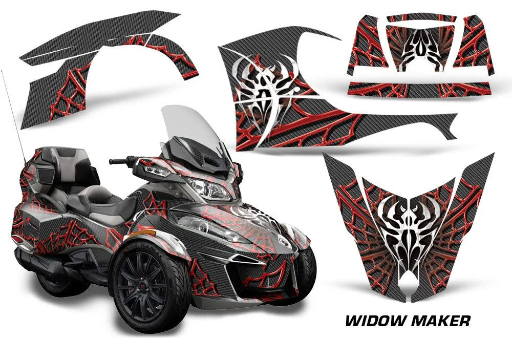 Can Am BRP (RTS) Spyder w/ Trim Kit Graphic Kit - 2014-2019 Widow Maker Red