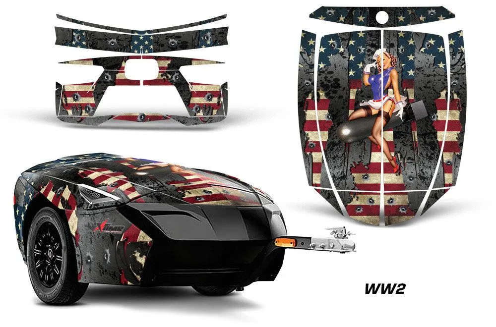 Can Am Spyder Freedom Trailer Graphic Kit - All Years WW2