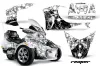 Can Am BRP (RTS) Spyder Graphic Kit - 2010-2013 Reaper White