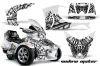 Can Am BRP (RTS) Spyder Graphic Kit - 2010-2013 Widow Maker White