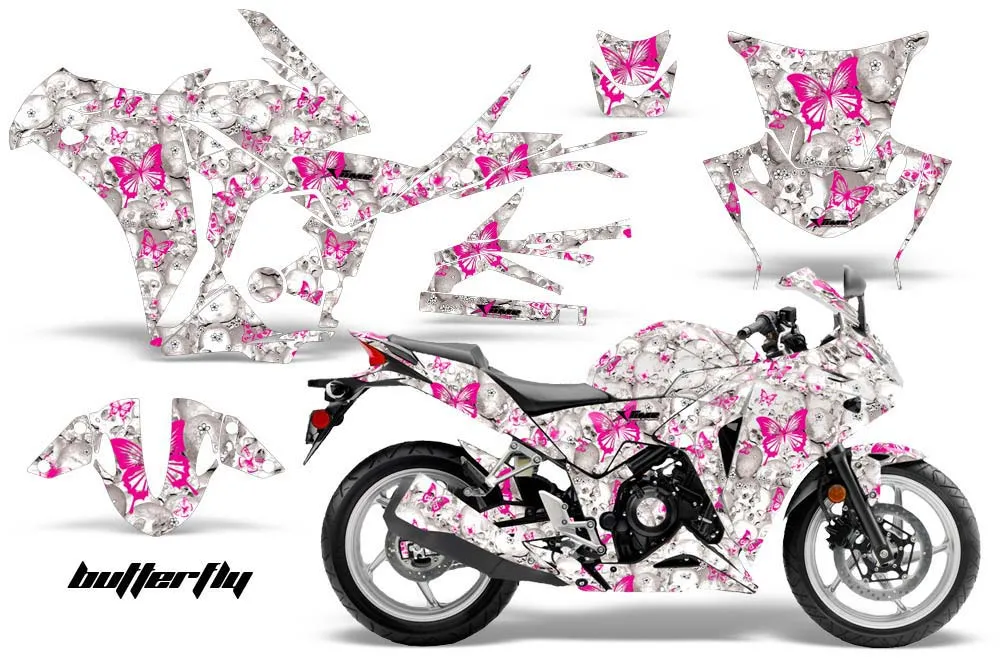 Honda CBR 250R Graphic Kit - 2010-2013 Butterfly Purple