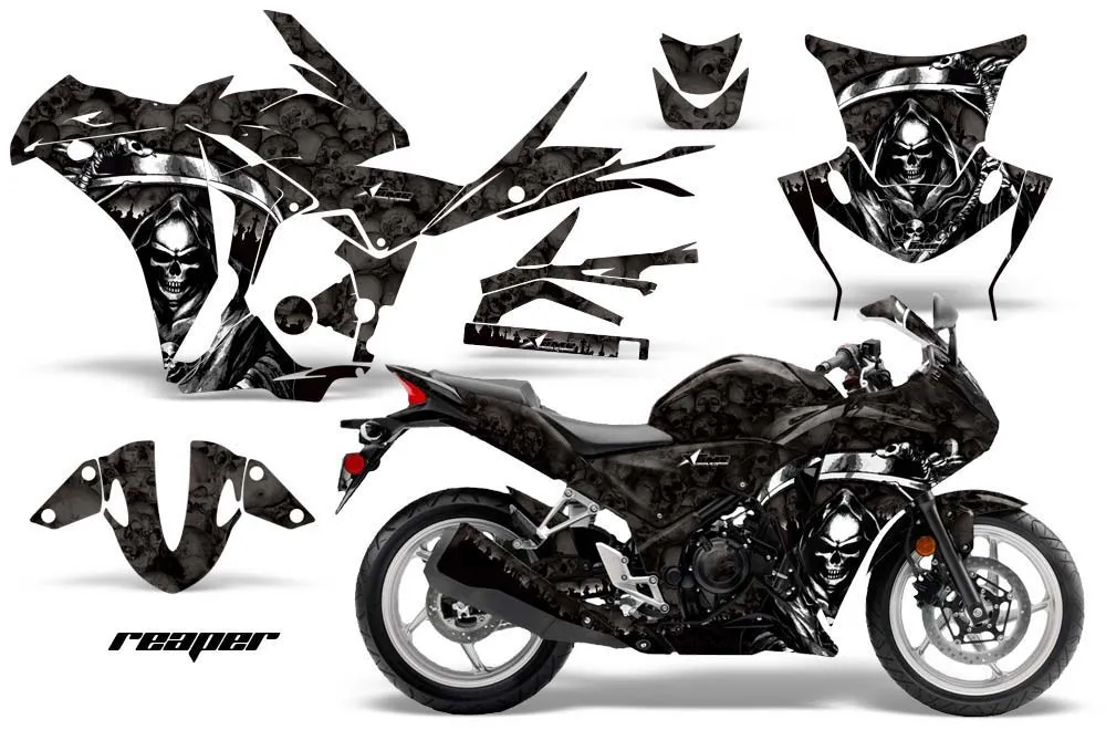 Honda CBR 250R Graphic Kit - 2010-2013 Reaper Black