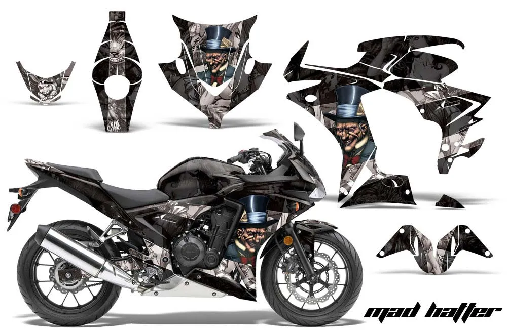 Honda CBR 500R Graphic Kit - 2013-2014 Mad Hatter Silver