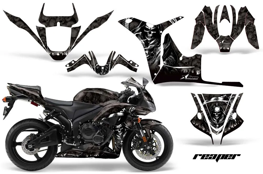 Honda CBR 600 RR Graphic Kit - 2007-2008 Reaper Black