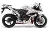 Honda CBR 600 RR Graphic Kit - 2007-2008 Bone Collector White