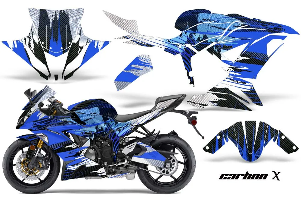 Kawasaki 636 ZX6-R Ninja Graphic Kit - 2013-2016 Carbon X Green
