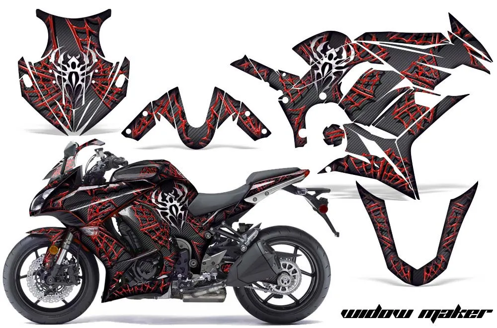 Kawasaki ZX1000 Ninja Graphic Kit - 2010-2013 Widow Maker Red