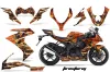 Kawasaki ZX10 Ninja Graphic Kit - 2008-2009 Firestorm Orange