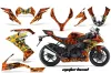 Kawasaki ZX10 Ninja Graphic Kit - 2008-2009 Motorhead Orange