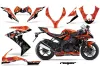 Kawasaki ZX10 Ninja Graphic Kit - 2008-2009 Reaper Orange