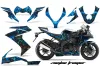 Kawasaki ZX10 Ninja Graphic Kit - 2008-2009 Zombie Trooper Blue